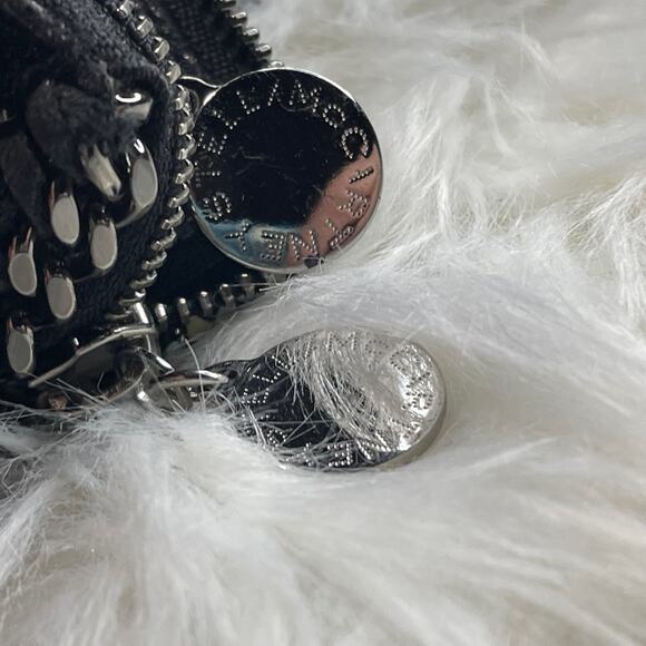 Stella McCartney fallabella black velvet python wallet - Picture 4 of 16